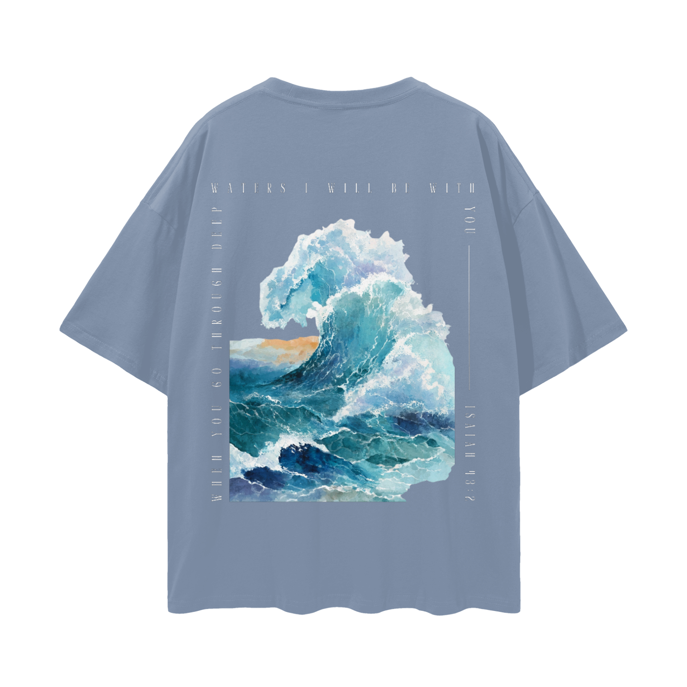 Deep Waters - Isaiah 43 - Oversized Unisex Tee