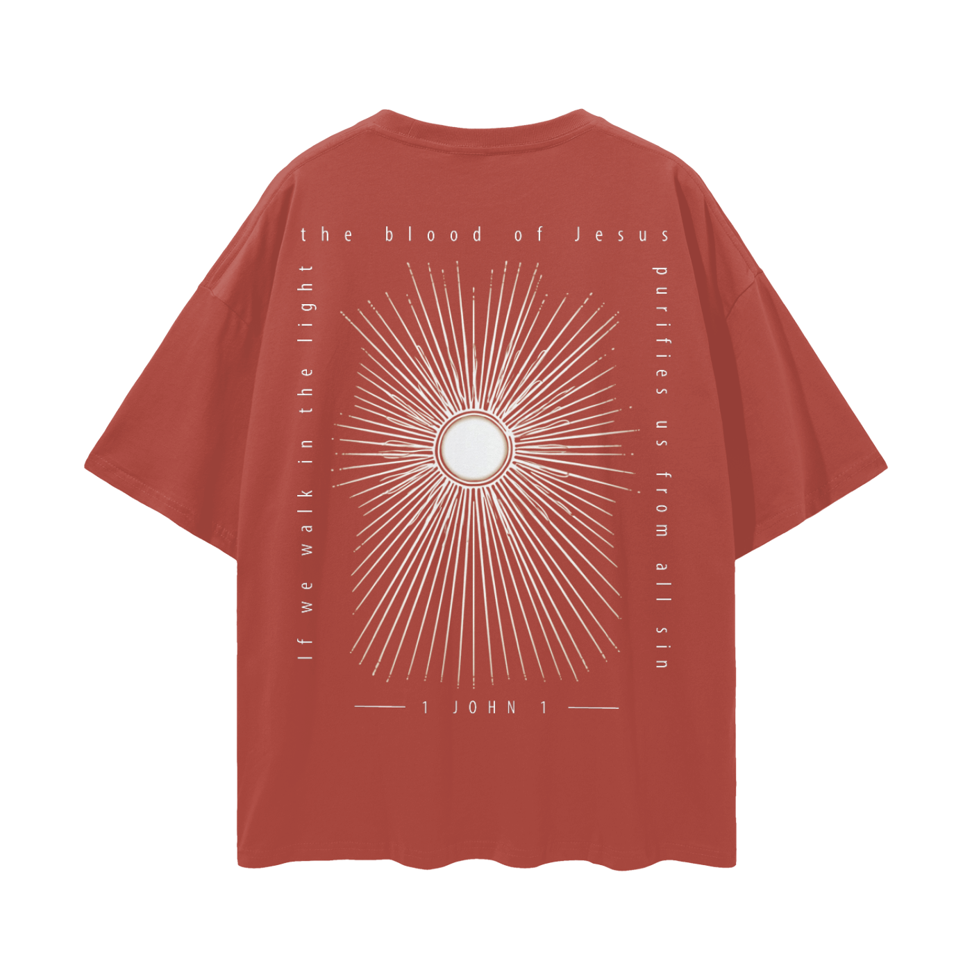 Blood of Jesus - 1 John 1 - Oversized Unisex Tee