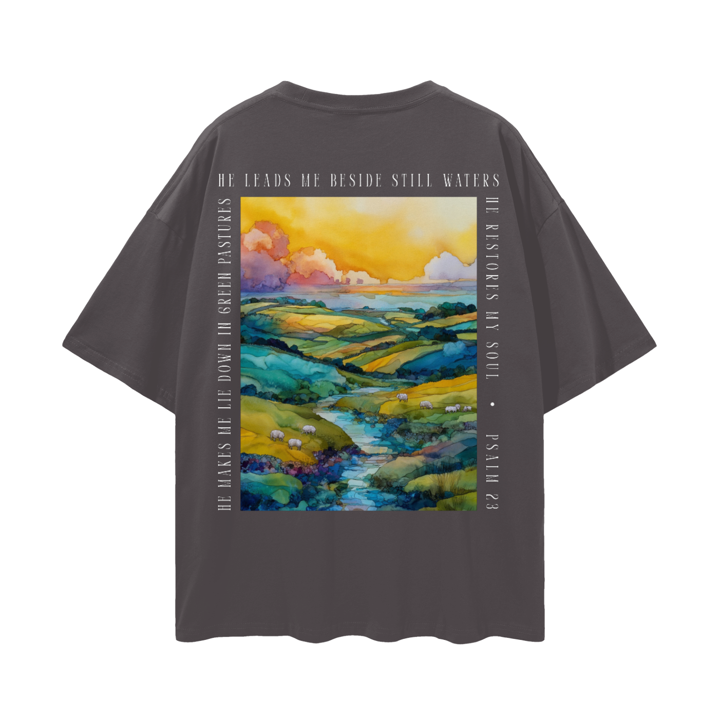 The Good Shepherd - Psalm 23 - Oversized Unisex Tee